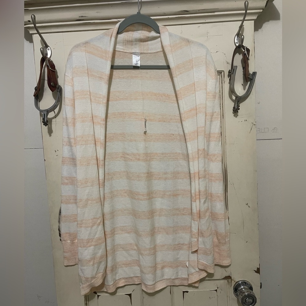 Gapbody Lightweight Striped Cream Cardigan NWT
